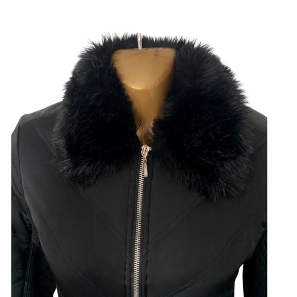 90s Black Fitted Bomber Puffer Jacket | G-Brand Black Short Jacket - Picture 4 of 13